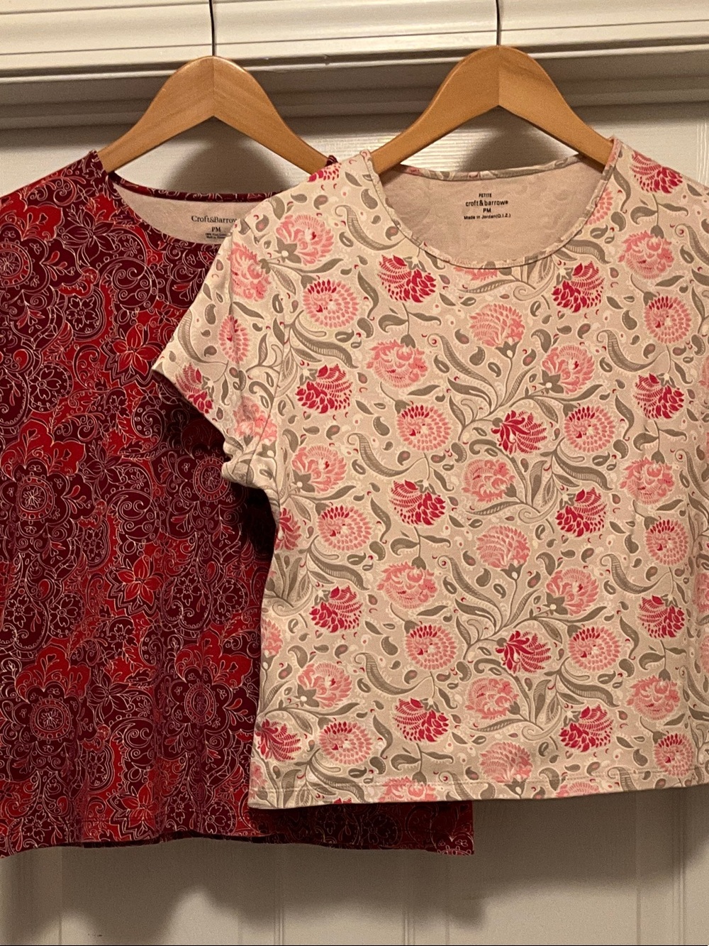 croft & barrow Pink Floral Short Sleeve Tees